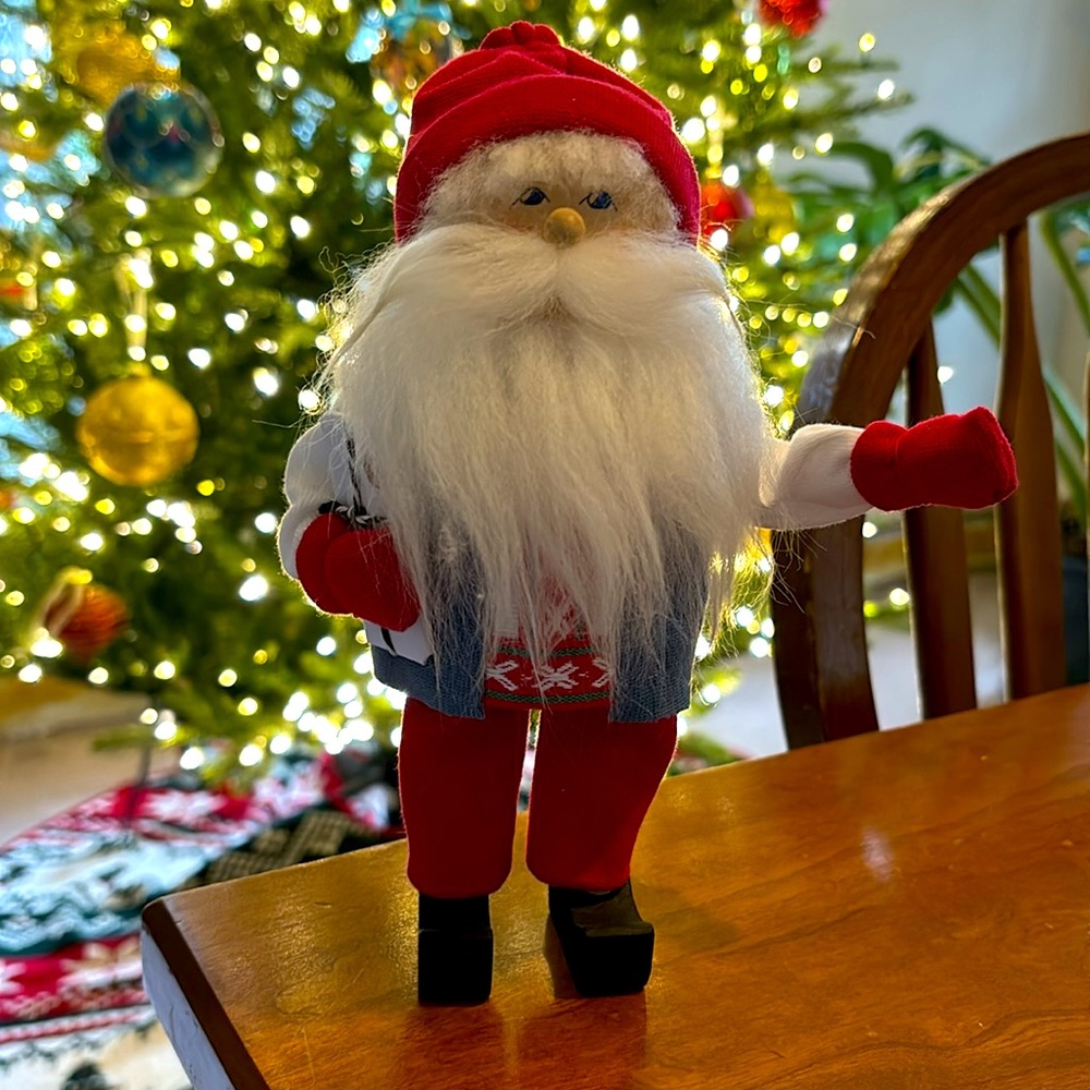 Handmade Wooden Christmas Tomte Figure 9”